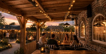 Terrasse om aftenen